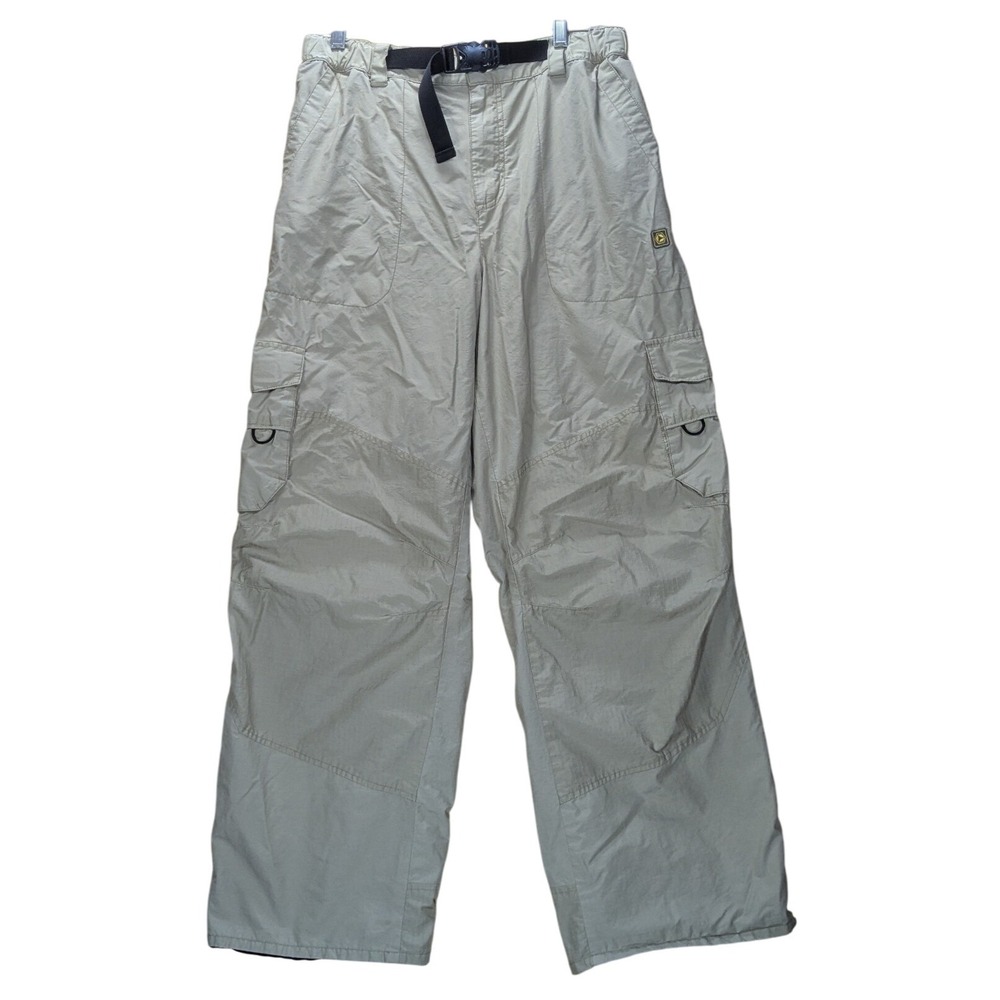 Vintage Old Navy Outdoor Y2K Cargo Pants Tan Belted Baggy Streetwear Mens Medium